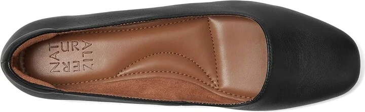 Naturalizer Kelly Ballet Women's Flat Shoes Black Leather : 6 W (C) - Image 2