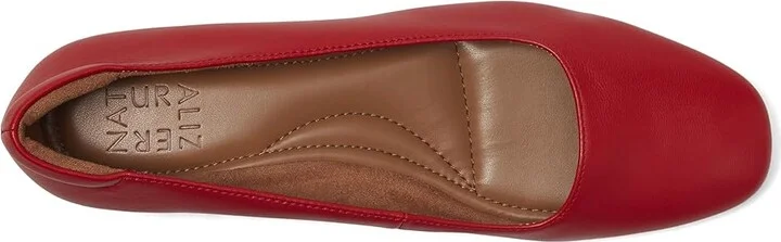 Naturalizer Kelly Ballet Women's Flat Shoes Crimson Red Leather : 6.5 W (C) - Image 2
