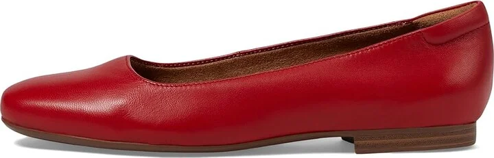 Naturalizer Kelly Ballet Women's Flat Shoes Crimson Red Leather : 6.5 W (C) - Image 6