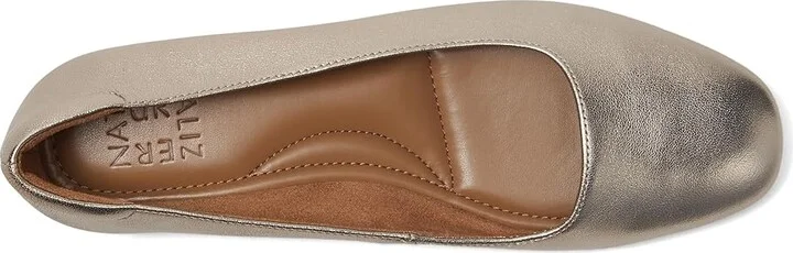 Naturalizer Kelly Ballet Women's Flat Shoes Warm Silver Leather : 9.5 W (C) - Image 2