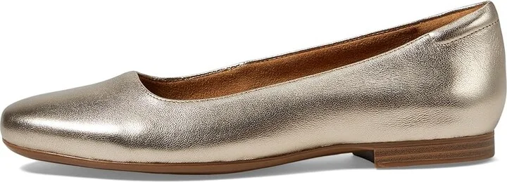 Naturalizer Kelly Ballet Women's Flat Shoes Warm Silver Leather : 9.5 W (C) - Image 6