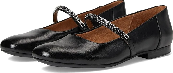 Naturalizer Kelly Chain Women's Shoes Black Faux Leather : 6 M (B)