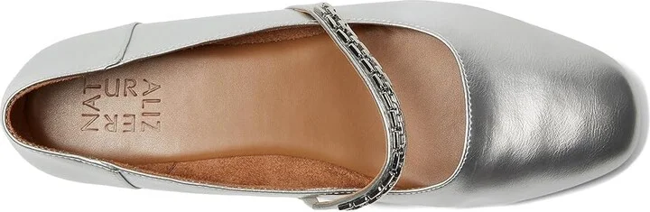 Naturalizer Kelly Chain Women's Shoes Silver Faux Leather : 6 M (B) - Image 2