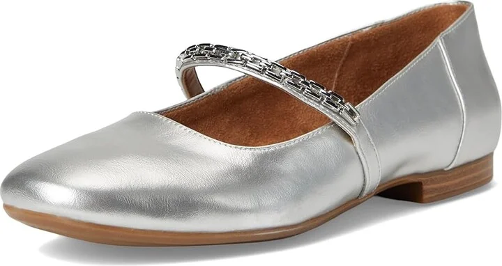Naturalizer Kelly Chain Women's Shoes Silver Faux Leather : 6 M (B) - Image 5