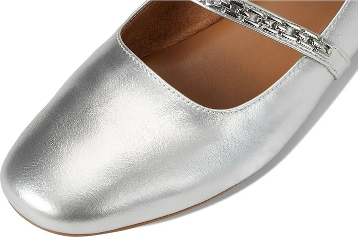 Naturalizer Kelly Chain Women's Shoes Silver Faux Leather : 6 M (B) - Image 7