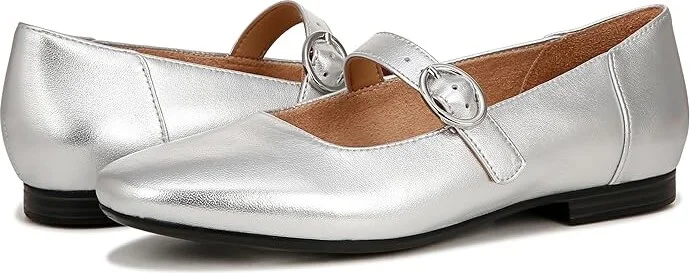Naturalizer Kelly Women's Slip on Shoes Silver Leather : 10 M (B)