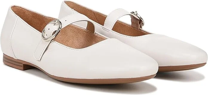 Naturalizer Kelly Women's Slip on Shoes Warm White Leather : 8 W (C)