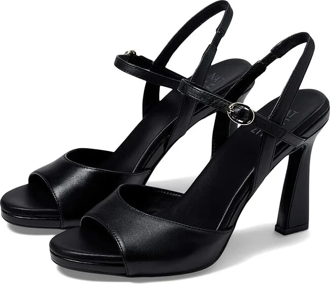 Naturalizer Lala Ankle Straps Women's Sandals Black Leather : 9 M (B)