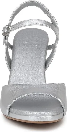 Naturalizer Lala Ankle Straps Women's Sandals Silver Leather : 9 M (B) - Image 7