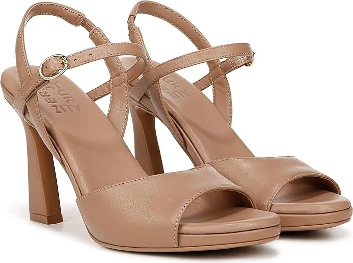 Naturalizer Lala Ankle Straps Women's Sandals Taupe Leather : 12 M (B)