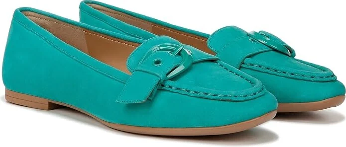 Naturalizer Lola Women's Flat Shoes Jade Garden Green Leather : 10.5 M (B)