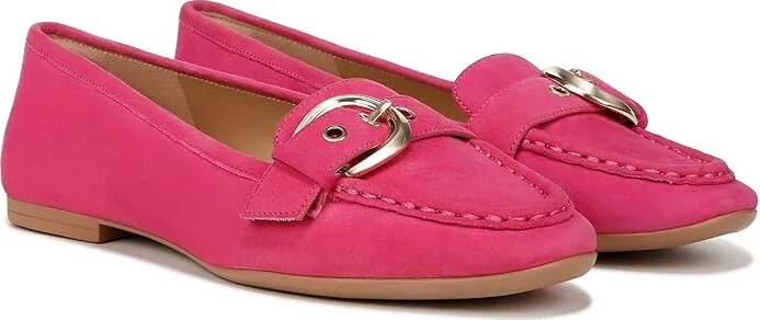 Naturalizer Lola Women's Flat Shoes Pink Flash Suede : 6 M (B), Leather