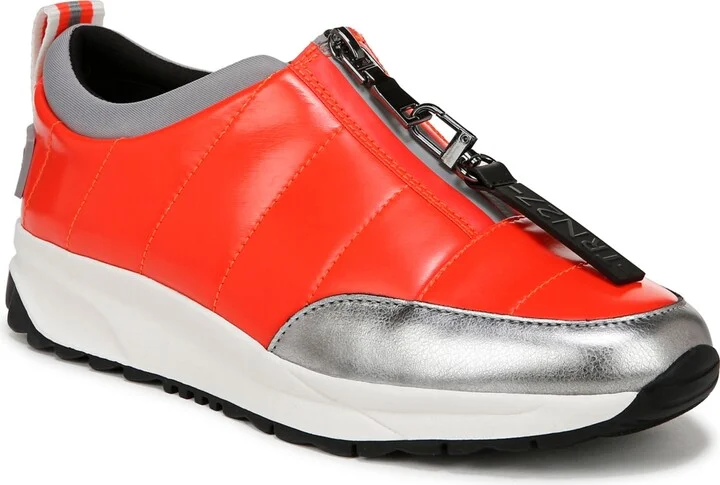 Naturalizer Low-Breakaway Front-Zip Water Resistant Platform Sneakers - Poppy Patent Shine Nylon/Faux Leather