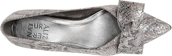 Naturalizer Mavis High Women's Heels Silver Leather : 11 M (B), Leather/Suede - Image 2