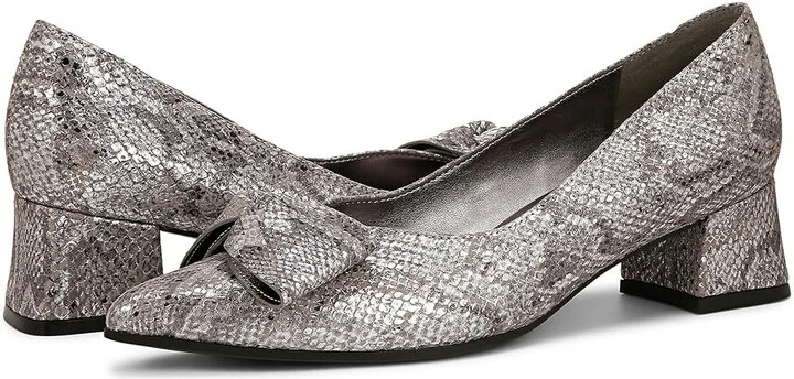 Naturalizer Mavis High Women's Heels Silver Leather : 11 M (B), Leather/Suede - Image 5