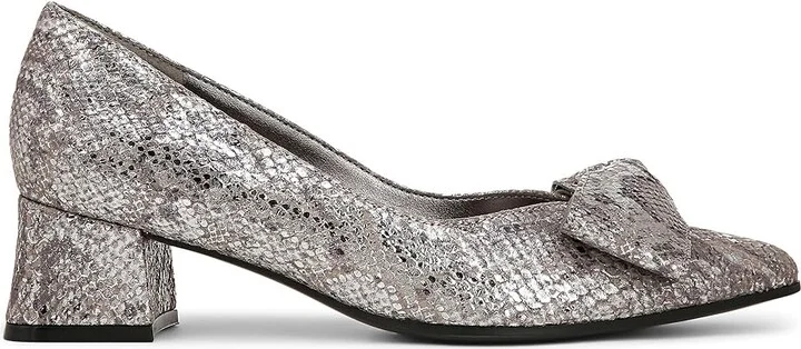 Naturalizer Mavis High Women's Heels Silver Leather : 11 M (B), Leather/Suede - Image 7