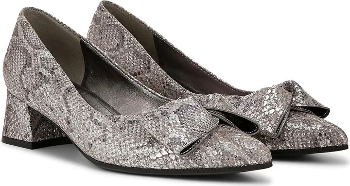 Naturalizer Mavis High Women's Heels Silver Leather : 11 M (B), Leather/Suede