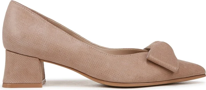 Naturalizer Mavis Mid-Heel Pumps - Taupe/Metallic Suede - Image 2