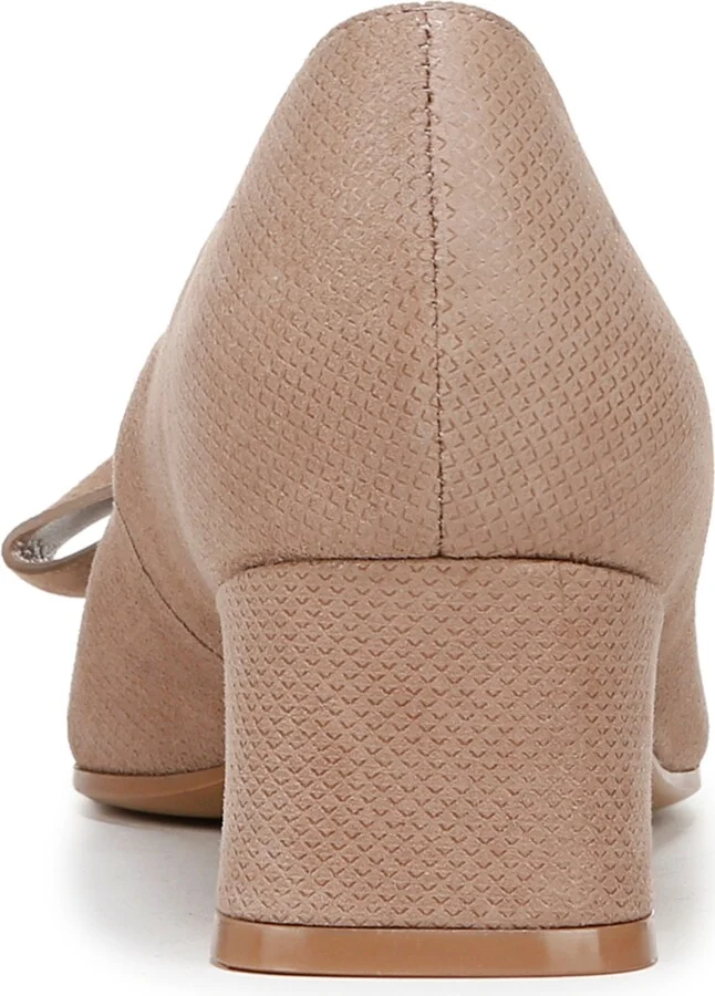 Naturalizer Mavis Mid-Heel Pumps - Taupe/Metallic Suede - Image 3