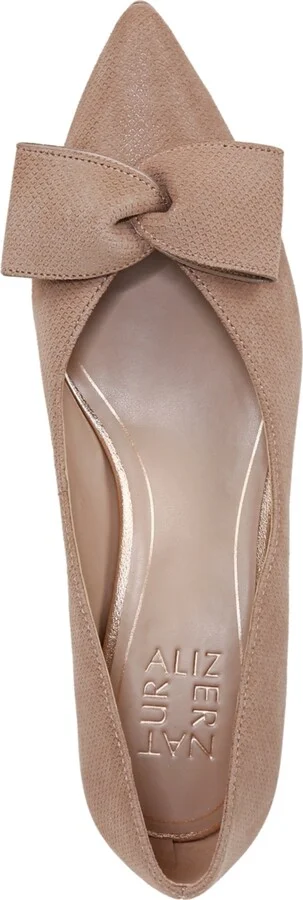 Naturalizer Mavis Mid-Heel Pumps - Taupe/Metallic Suede - Image 4