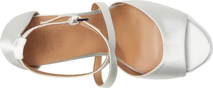 Naturalizer Melody Women's Shoes Pearl White Satin Fabric : 12 W (C), Leather - Image 2