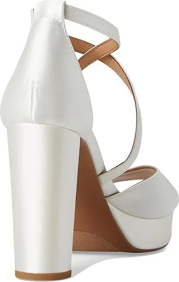 Naturalizer Melody Women's Shoes Pearl White Satin Fabric : 12 W (C), Leather - Image 4