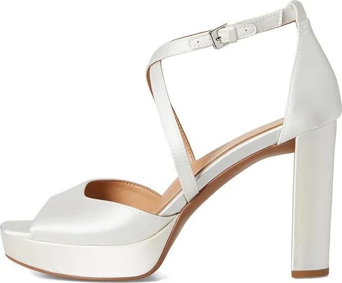 Naturalizer Melody Women's Shoes Pearl White Satin Fabric : 12 W (C), Leather - Image 6