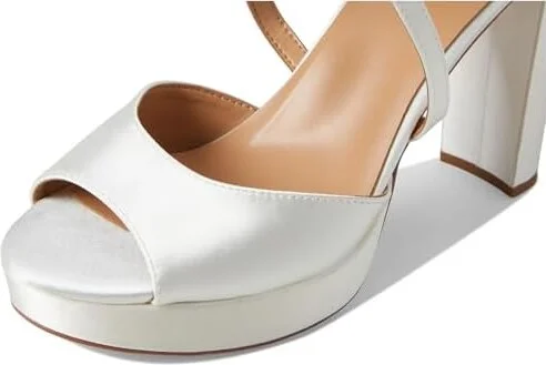 Naturalizer Melody Women's Shoes Pearl White Satin Fabric : 12 W (C), Leather - Image 7