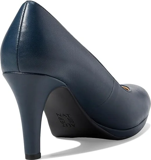 Naturalizer Michelle High Women's Heels Classic Navy Leather : 7.5 W (C) - Image 5