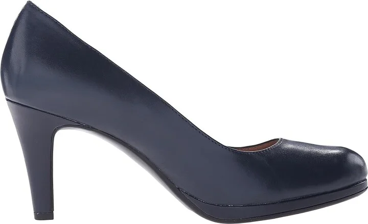 Naturalizer Michelle High Women's Heels Classic Navy Leather : 7.5 W (C) - Image 8