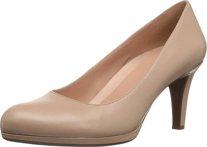 Naturalizer Michelle High Women's Heels Tender Taupe Leather : 9 W (C) - Image 2