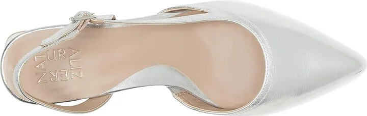 Naturalizer Mila Dress Shoes Women's 1-2 inch heel Shoes Silver Leather : 6.5 M (B), Suede - Image 2