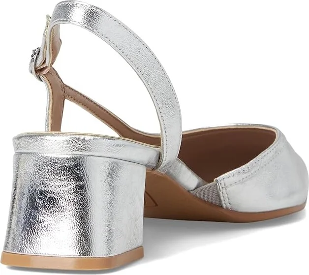 Naturalizer Mila Dress Shoes Women's 1-2 inch heel Shoes Silver Leather : 6.5 M (B), Suede - Image 4