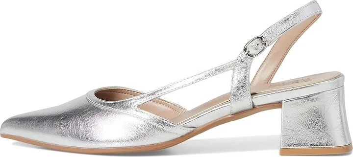 Naturalizer Mila Dress Shoes Women's 1-2 inch heel Shoes Silver Leather : 6.5 M (B), Suede - Image 6