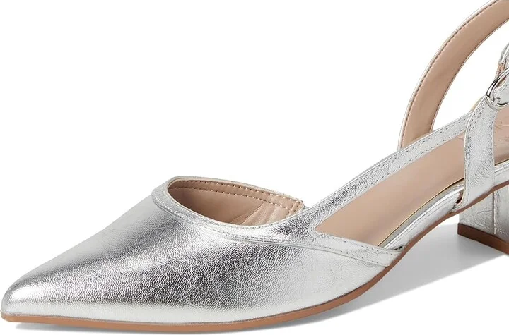 Naturalizer Mila Dress Shoes Women's 1-2 inch heel Shoes Silver Leather : 6.5 M (B), Suede - Image 7