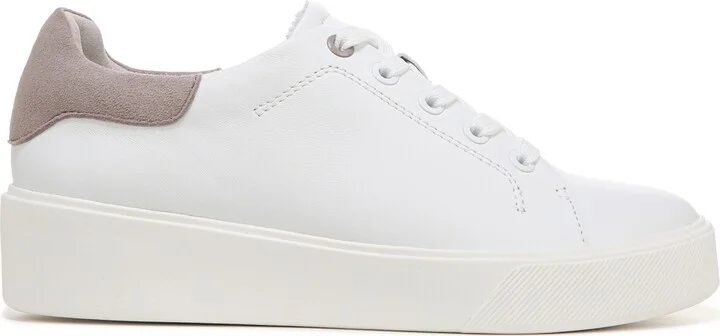 Naturalizer Morrison 2.0 Lace Up Sneakers - White/Grey Leather/Suede - Image 2