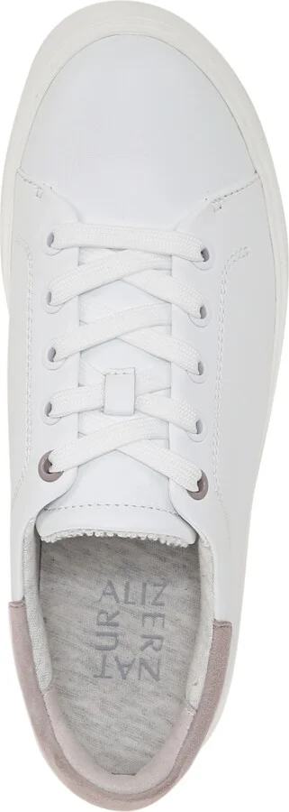 Naturalizer Morrison 2.0 Lace Up Sneakers - White/Grey Leather/Suede - Image 4