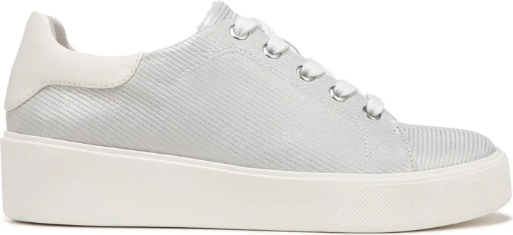 Naturalizer Morrison 2.0 Lace Up Sneakers - White/Grey Leather/Suede - Image 6