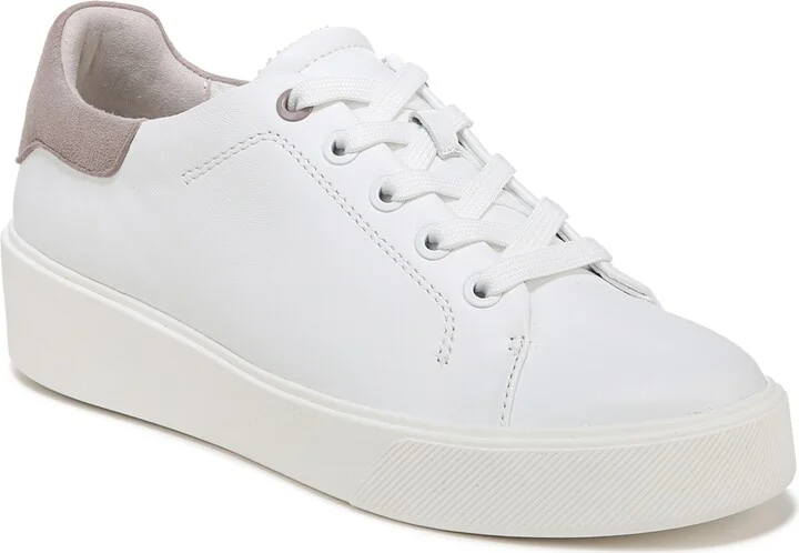 Naturalizer Morrison 2.0 Lace Up Sneakers - White/Grey Leather/Suede