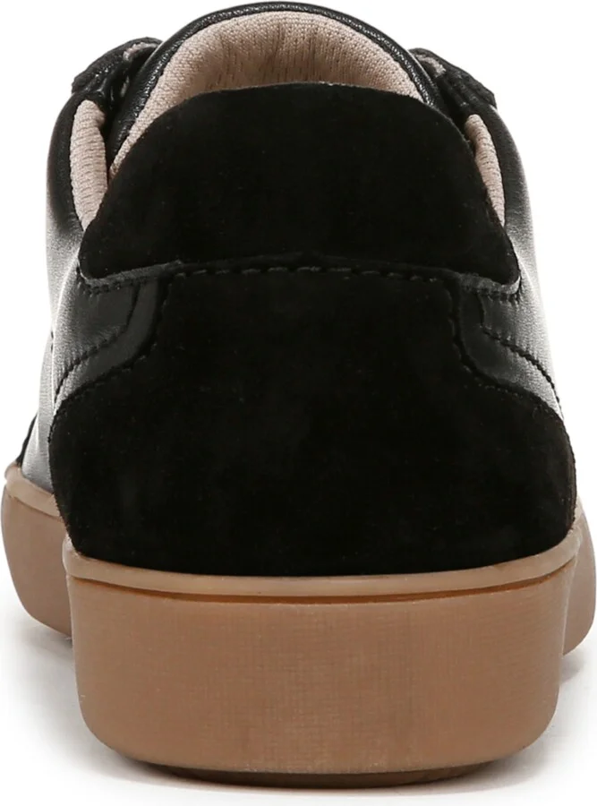 Naturalizer Morrison Lace Up Sneakers - Black Leather/Gum Sole - Image 3