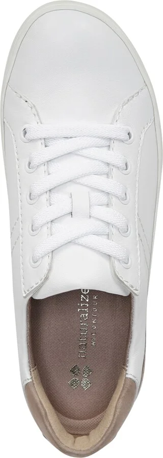 Naturalizer Morrison Lace Up Sneakers - Black Leather/Gum Sole - Image 8