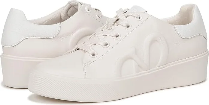 Naturalizer Morrison Logo Women's Shoes Warm White/White Leather : 7.5 M (B)