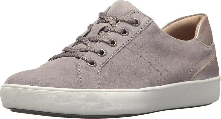 Naturalizer Morrison Women's Lace up casual Shoes Grey Silver Suede/Metallic : 10 M (B) - Image 2