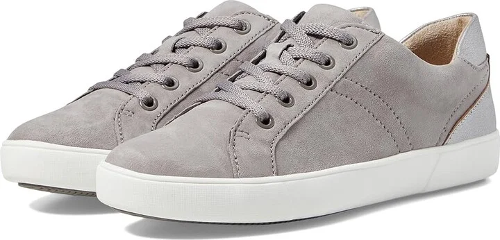 Naturalizer Morrison Women's Lace up casual Shoes Grey Silver Suede/Metallic : 10 M (B)