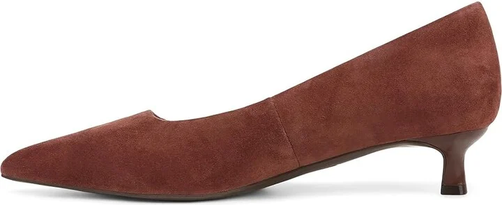 Naturalizer Natalia High Women's Heels Cappuccino Brown Suede : 6 M (B), Leather - Image 6