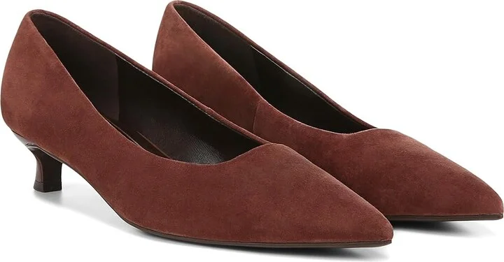 Naturalizer Natalia High Women's Heels Cappuccino Brown Suede : 6 M (B), Leather