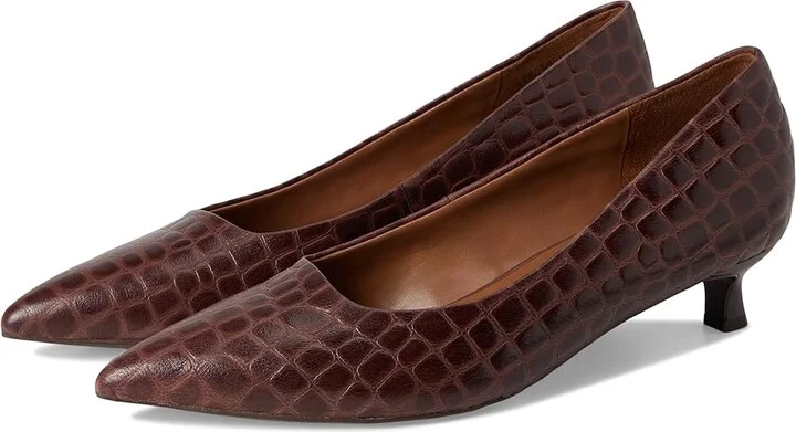 Naturalizer Natalia High Women's Heels Cappuccino Croco Leather : 10 M (B)