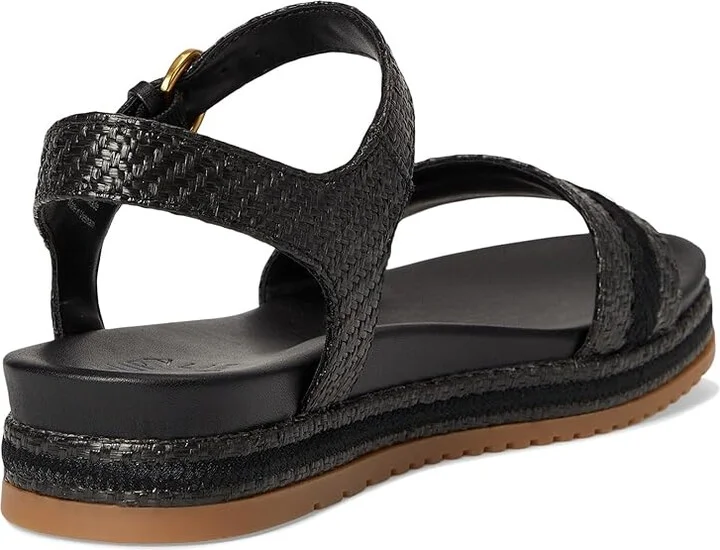 Naturalizer Neila2 Women's Wedge Shoes Black Raffia : 11 W (C), Leather - Image 4