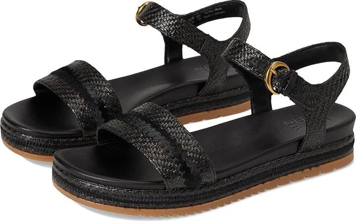 Naturalizer Neila2 Women's Wedge Shoes Black Raffia : 11 W (C), Leather
