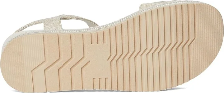 Naturalizer Neila2 Women's Wedge Shoes Eggshell Beige Raffia : 6.5 M (B), Leather - Image 3